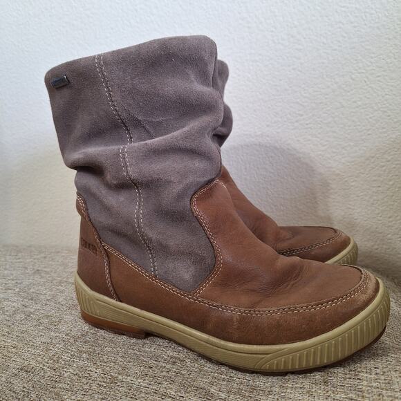 Cougar Willow grey suede brown leather pull on waterproof snow boot womens 6 - Picture 1 of 8